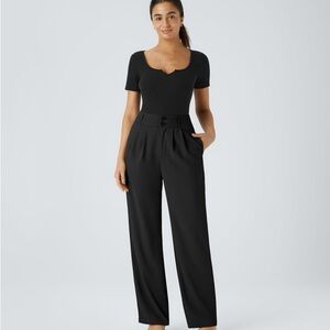 Black High Waisted Halara Work Pants